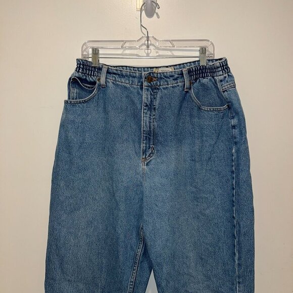 L.L. Bean Womens Original Fit Jeans Size 16 Elastic Waist 100% Cotton - Picture 5 of 9